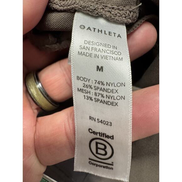 Athleta Delancey Zip Ankle Moto Tight Leggings Pants Taupe Brown Size Medium M - Picture 7 of 8